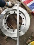 Driven Steel Crane Wheels , Forged Railroad Car Wheels For Bridge ODM