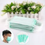 Comfortable Medical Grade Face Mask green color Skin Friendly 3D Cutting Design
