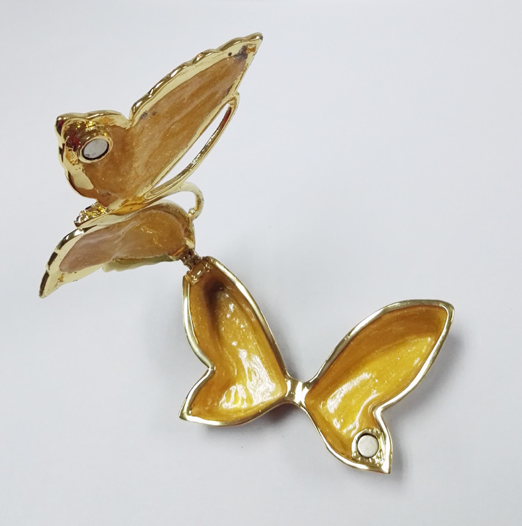 Hot sale cute butterfly shape jewelry box custom portable nice jewelry box