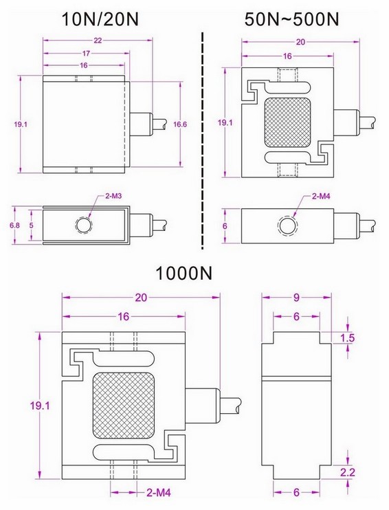 micro force sensor 500N