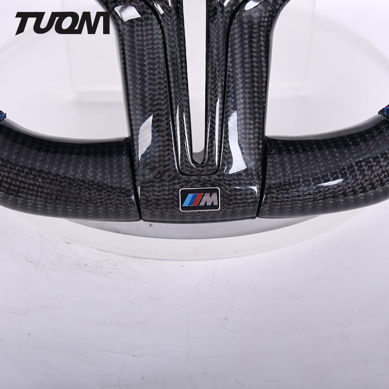 45cm Bmw Carbon Fiber Steering Wheel Custom Shape Thong Trim