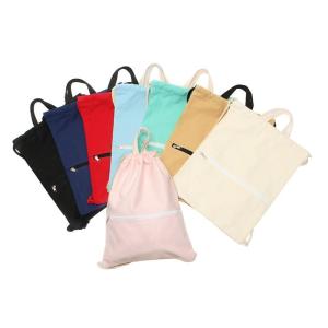 Quality Fashionable Shoe Tote Organizer Backpacks Canvas Cotton Sports With Pocket wholesale