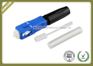 Quality SC /UPC Fiber Fast Connector Hot Melt Type For 0.9mm And 0.25mm Fiber Blue color wholesale