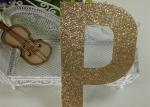 Letter P Gold Sparkle Letters , Glitter Stick On Letters For Bedroom