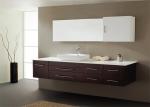 Shaker Style Double Sink Bathroom Vanities And Cabinets Waterproof Board