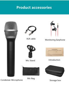 Quality Dubbing 20mm*166mm Cardioid Dynamic Microphone Matte Black Paint wholesale