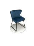 Blue Velvet 5.2KGS 810mm Armrest Upholstered Banquet Leisure Chair