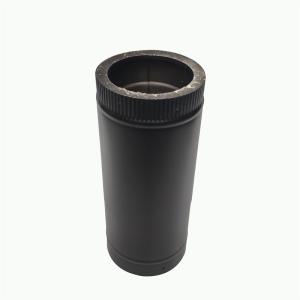 Quality EN1856-2 Adaptable 800mm Double Wall Black Stove Pipe wholesale
