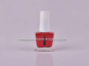 Quality white injection double nail polish cap square bottle 11ml nail polish packaging wholesale
