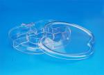 Transparent Round Plastic Food Containers Food Grade PS Material Crown Lid