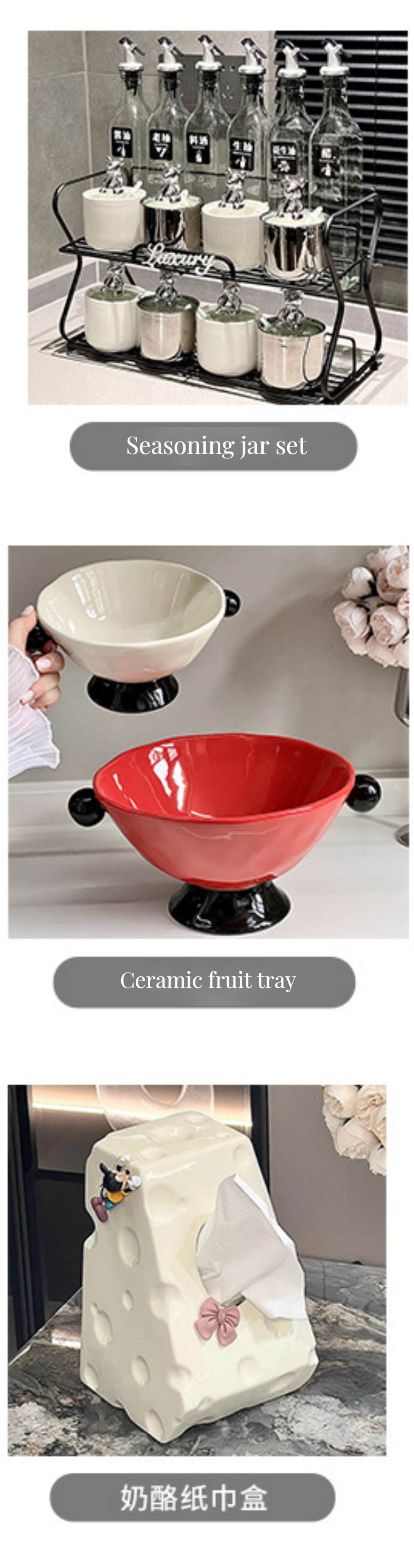 2024 Trendy Ceramic Double Ear Heart-Shape Bowl Stainless Steel Lid Microwaveable Food Container Instant Noodles Printed