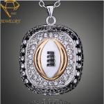 Deep Engraved Football Championship Pendant Necklaces