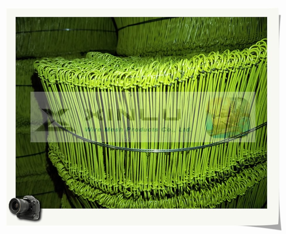 PVC Coated Double Loop Tie Wire Galvanised Φ1.2mm X L 16cm Binding Bar Tie Wire For Bag Closures