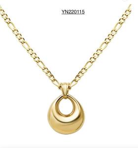 Quality Ins Style Retro Drop Pendant Necklace Daily Torque Stainless Gold Necklace wholesale