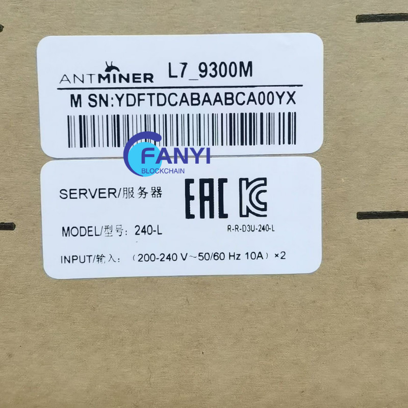Bitmain antminer L7 hashrate 9500mh/s-8800mh/s Power 3425w for DOGE and LTC miner