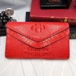 Fashion Genuine Crocodile Skin Female Women Small Envelop Purse Real Alligator