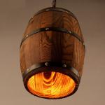 Winery creative restaurant decoration wine barrel light solid wood barrel
