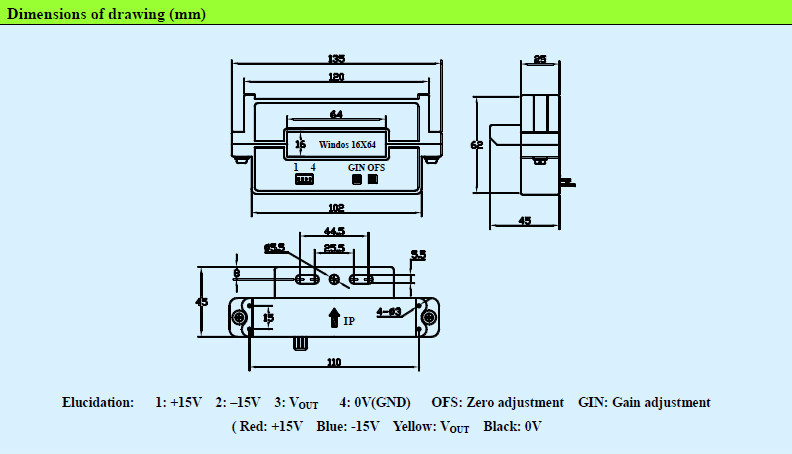 Split Core Hall Effect Current Transducer , Open Loop Hall Effect Sensor CS300K