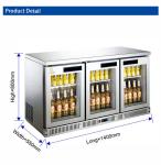 180L Bar Air cooled Refrigerator with Fan Cooling R134a Refrigerant Temperature