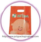 Imprinted Die Cut Handle Bags With Colorful Printing , Red / Orange