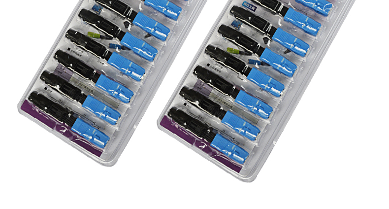 SC APC Quick Fiber Optic Connector Waterproof For FTTH Telecom Equipment