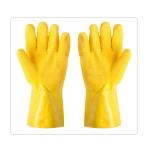 Yellow Waterproof Outdoor Rubber Chemical Resistant Gloves