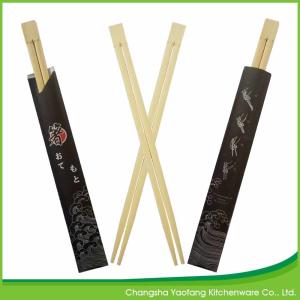 Quality Natural Twins Bamboo Chopsticks; 24 cm Twins Bamboo Chopsticks； Open Paper Packing wholesale