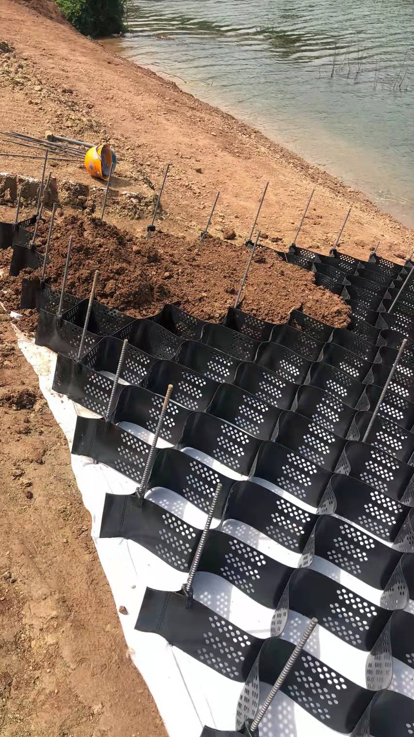 Green HDPE Geocell Geocelda For Road Reinforcement Best and Online Technical Support