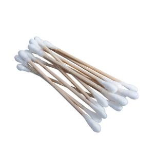 Quality Pure Cotton 120mm Medical Cotton Swabs Wooden Stick wholesale