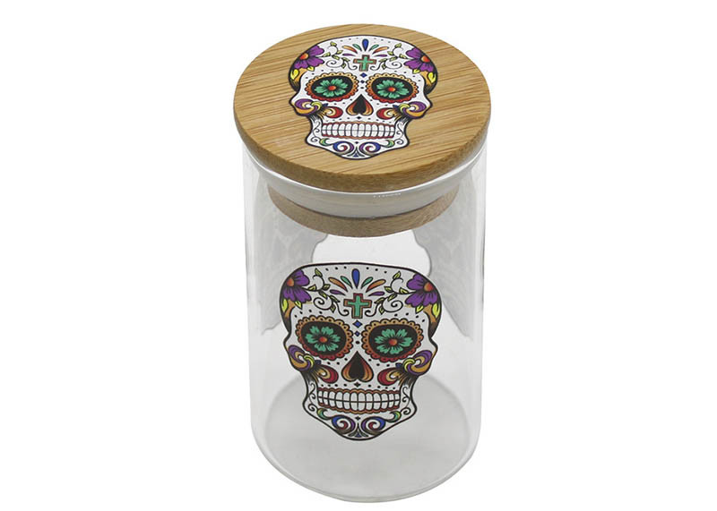 Kitchen Weed Glass Jar Glass Storage Bottles Transparent Western Style