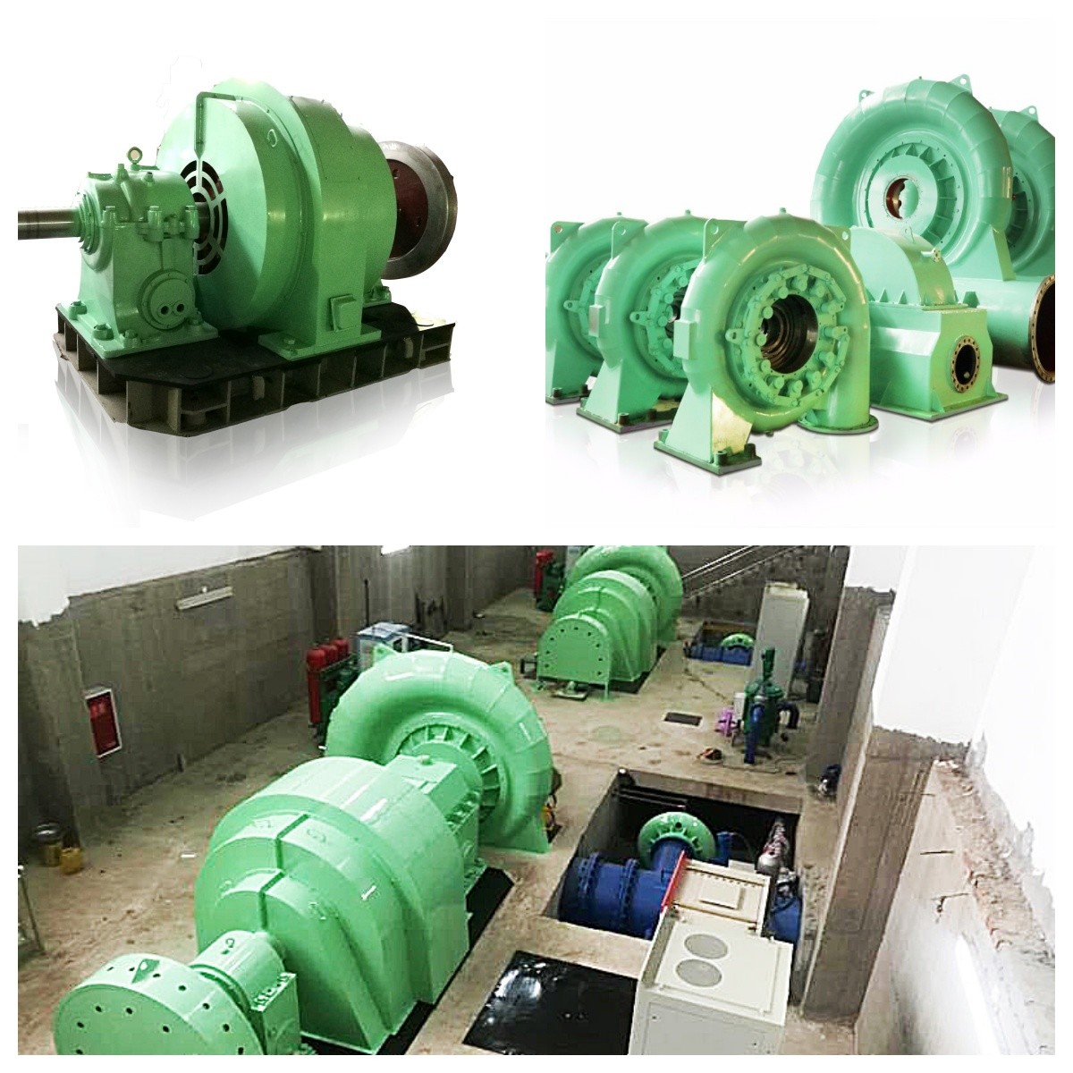 Steel Hydro Turbine Brushless Excitation Generator Set For 5m-500m Water Head