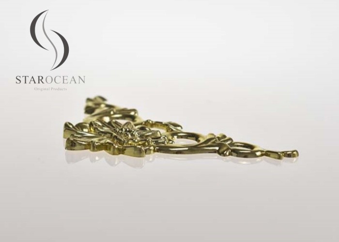 Gold Fine Finish Coffin Lid Decorative Hardware Accessories Fast Delivery PF06