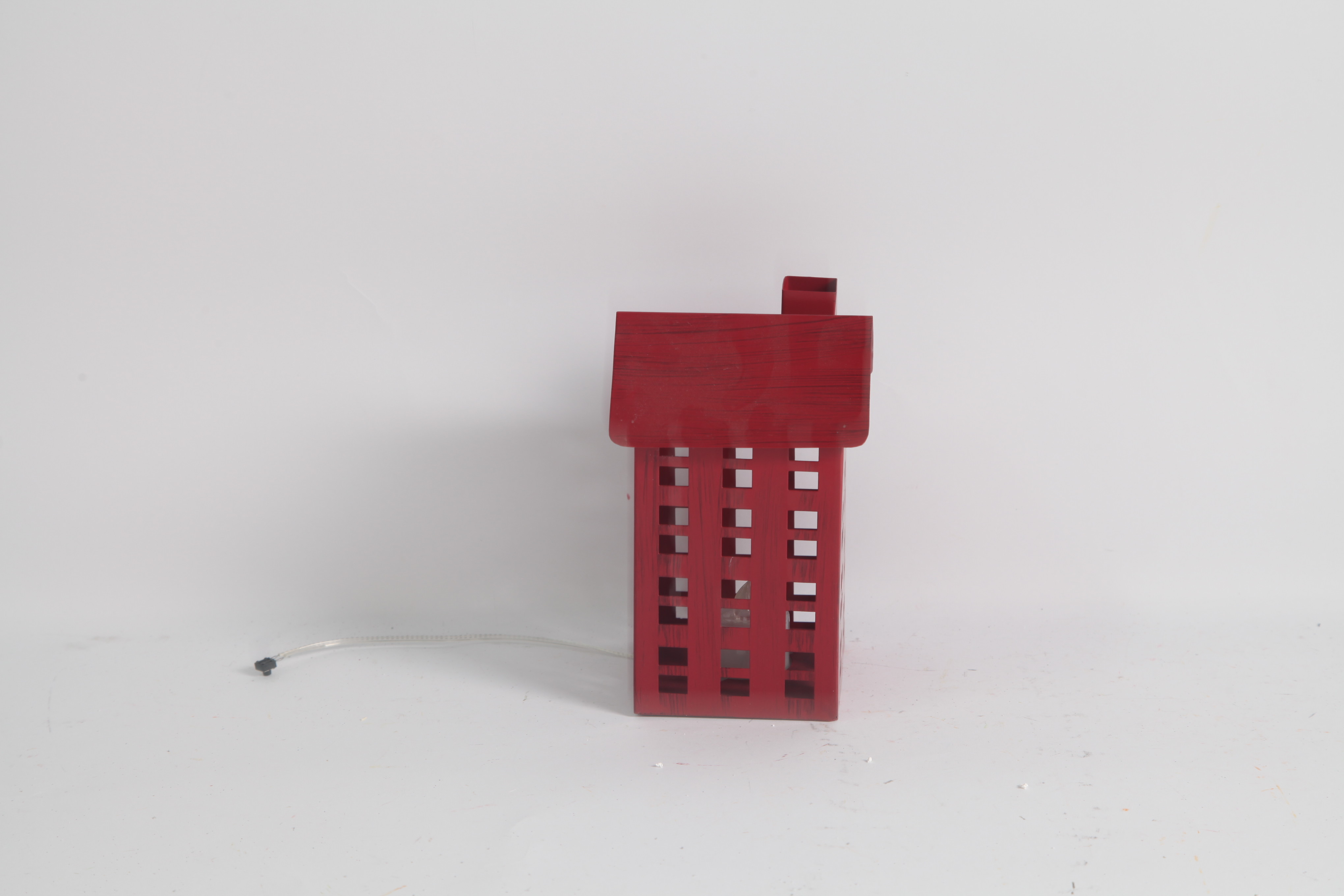 Customized Metal Christmas Lanterns Decoration Red