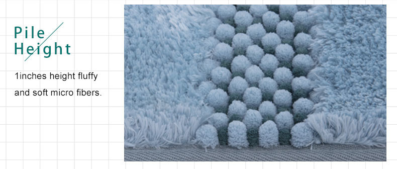 OEKO-TEX Non Shedding Shaggy Microfiber Chenille Tafts Bath Mat