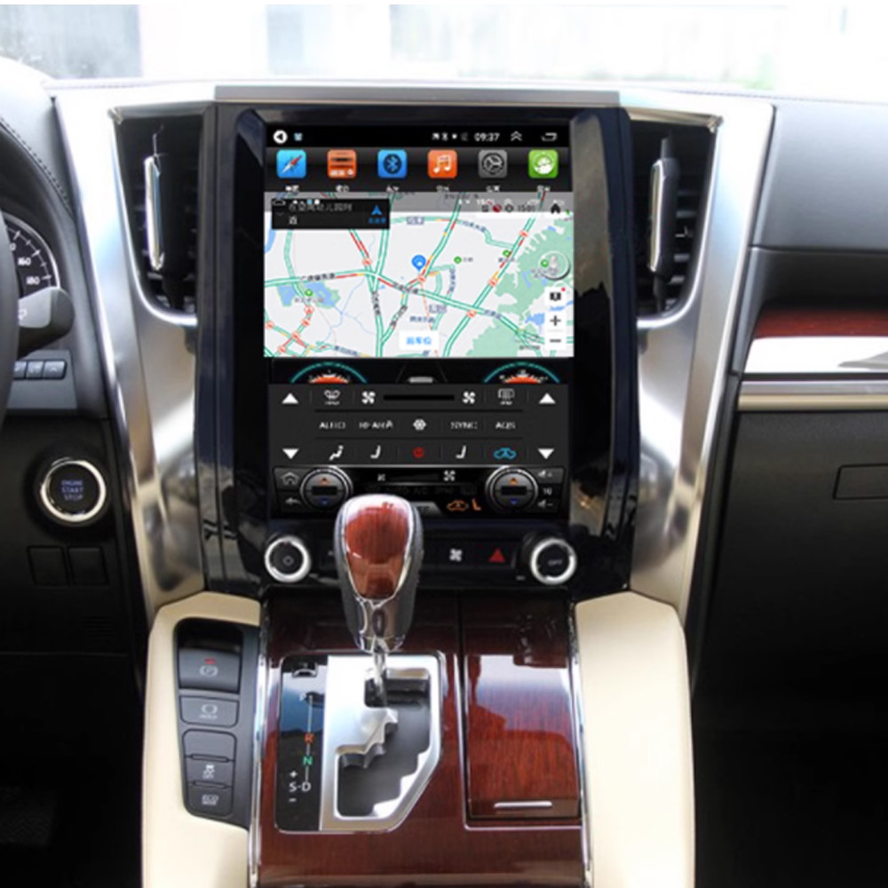 Toyota Alphard 2015-2019 9.7-inch Tesla Android screen Navigation GPS Supports Fiber Optic