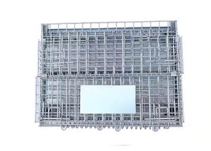 Quality Storage Folding 6mm Metal Pallet Cage Turnover Box Plastic Spraying wholesale