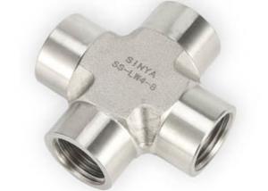 Quality Duplex 3/4 Bsp Thread Stainless Steel 316 Pipe Fittings Cross wholesale