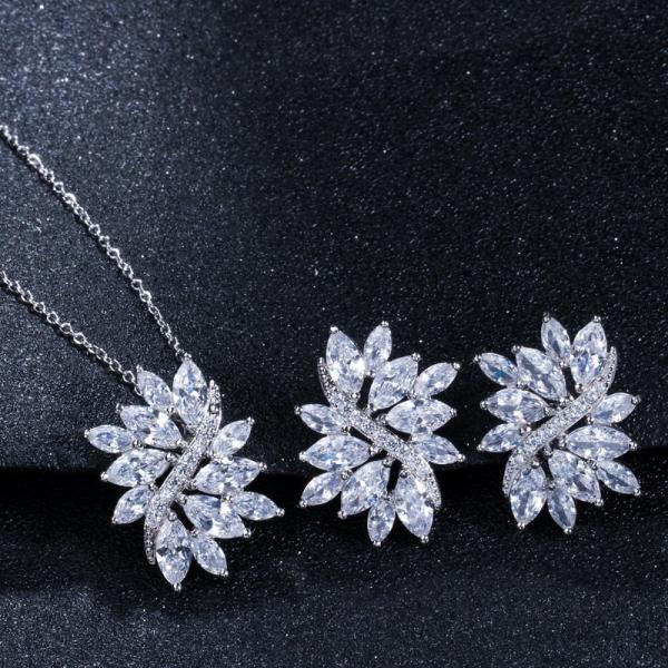 Silver Color Necklace Chains English Letter Alphabet Neck Pendants Women CZ