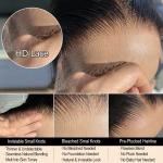 Kinky straight Transparent Hd Lace Frontal 13X4 Lace Front Human Hair Pre
