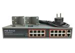 POE-S2016GFB (16FE+2GE) 16 Port 100Mbps IEEE802.3af/at PoE Switch 150W/300W