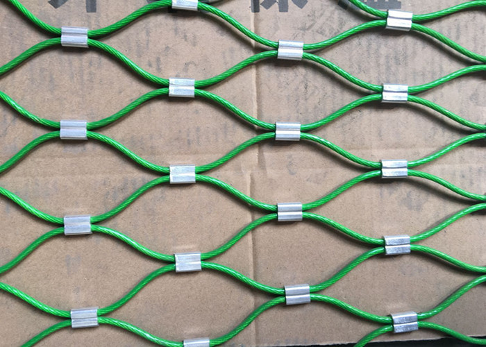 Softly Flex Decorative Wire Mesh Fencing , PVC / Nylon Woven Rope Mesh