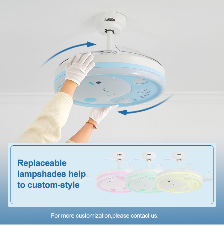 42-inch LED Ceiling Fan with Hidden Blades and Light Support Dimmer 50000 Working Hours