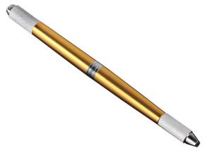 Quality Lushcolor Three Uses pen Stainless Steel Manual Tattoo Pen For Eyebrow With Non-Skid Grip wholesale