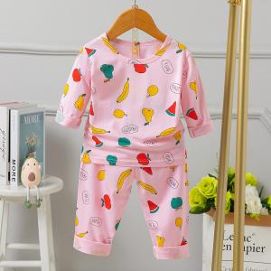 Quality 95% Cotton Matching Childrens Pjs Top And Trousers Set 50cm 54cm Bust Skin Friendly wholesale