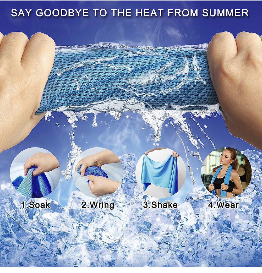 Stay Cool And Energized Gym Microfiber Cooling Towel Durable And Reusable