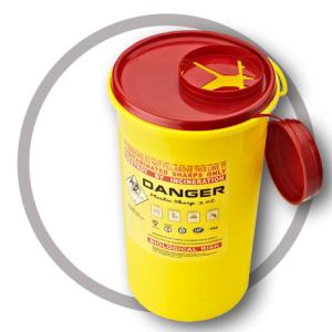 Quality 3 Litre Sharps disposal container, Sliding Lid, Red,Sharps Container | WinnerCare wholesale