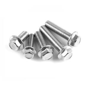 Quality Stainless Steel Flange Bolts DIN6921 Class 8.8 10.9 12.9 Hex Flange Head Bolt M2-M120 wholesale