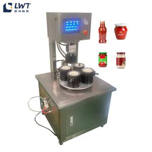Quality Automatic Glass Jar Screw Capping Machine Jam Vacuum Glass Bottle Sealer Machine wholesale