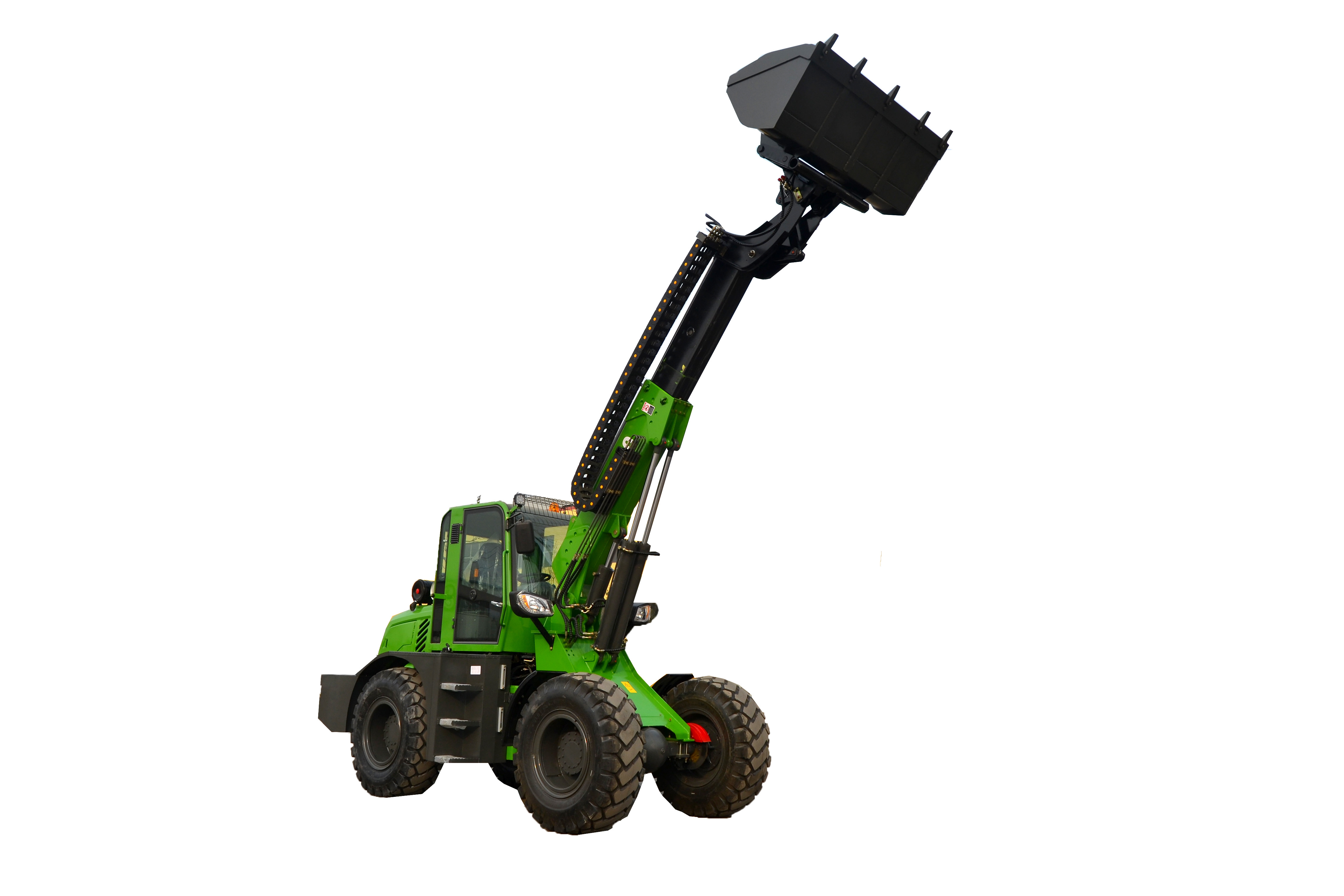 2.5 Ton Telescopic Small Bucket Loader 60KW Four Wheel Drive