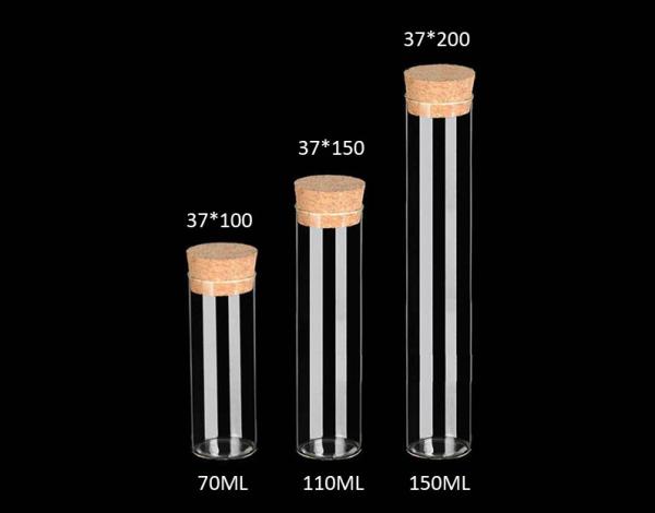30mm Competitive Price Glass Jars Bottles with Cork lid, for Storage or